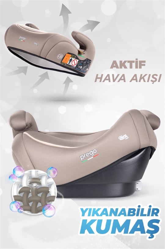 Prego Hera İ-Size İsofixli Yükseltici Oto Koltuğu Bej 4099