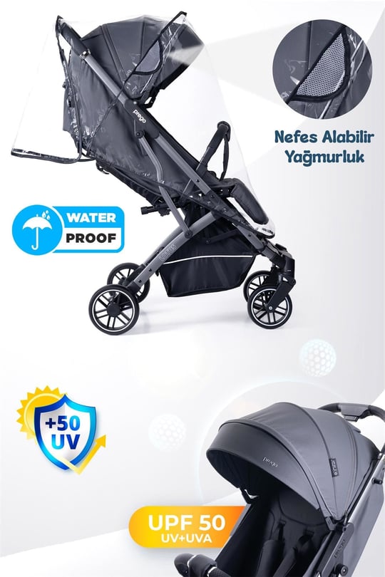 Prego Lotus Pro Kabin Boy Bebek Arabası Füme 2453