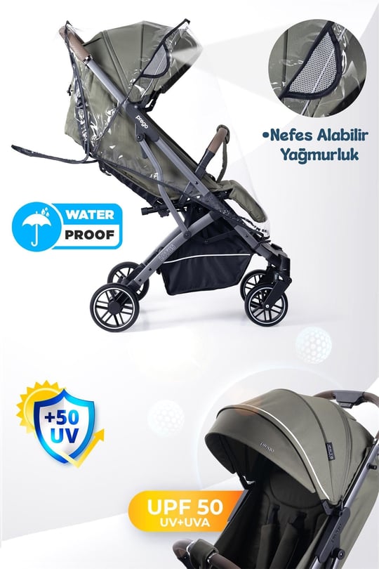 Prego Lotus Pro Kabin Boy Bebek Arabası Yeşil 2453