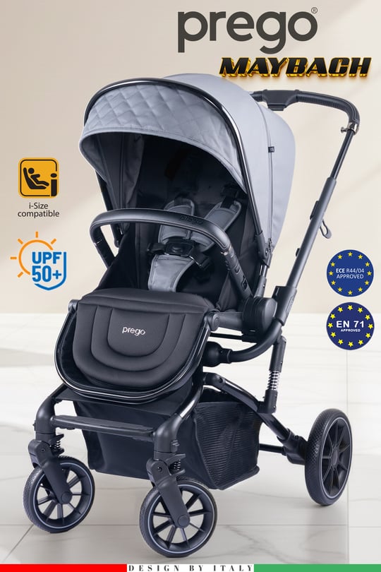Prego Maybach Çift Yönlü Bebek Arabası Gri