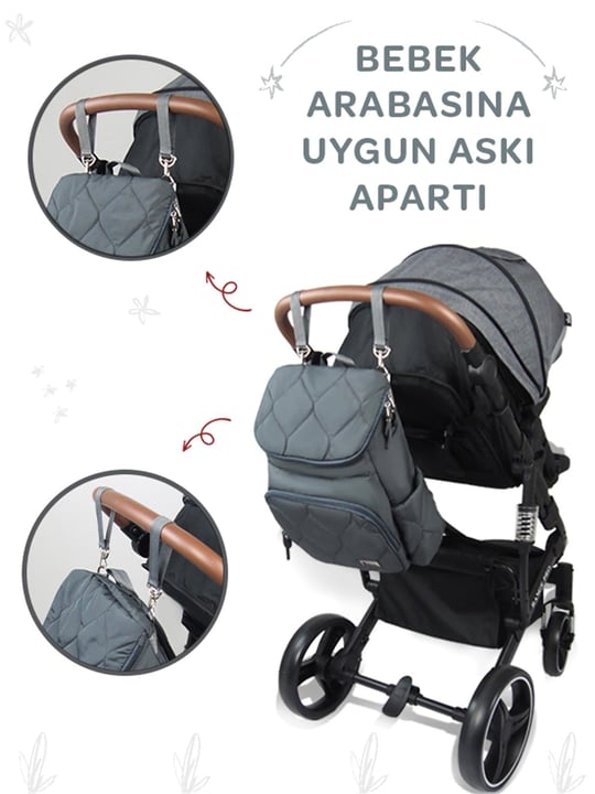 Prego Montana Bebek Bakım Çantası Gri 3084