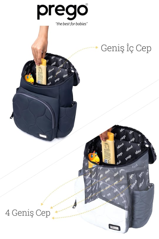 Prego Montana Bebek Bakım Çantası Gri 3084