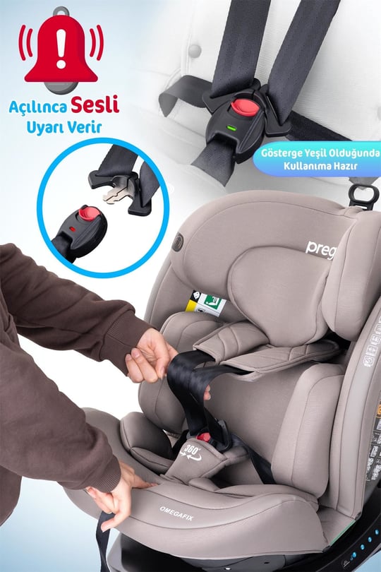 Prego Omegafix  I-Size Oto Koltuğu Ayak Destekli Bej 4101