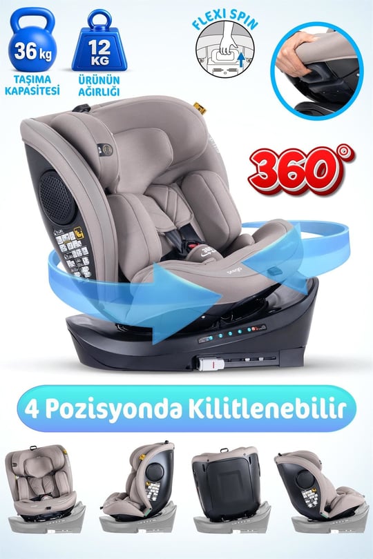 Prego Omegafix  I-Size Oto Koltuğu Ayak Destekli Bej 4101