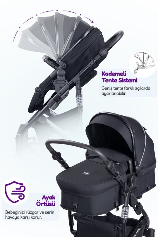 Prego Range Pro I-Size Travel Bebek Arabası Siyah SL-668