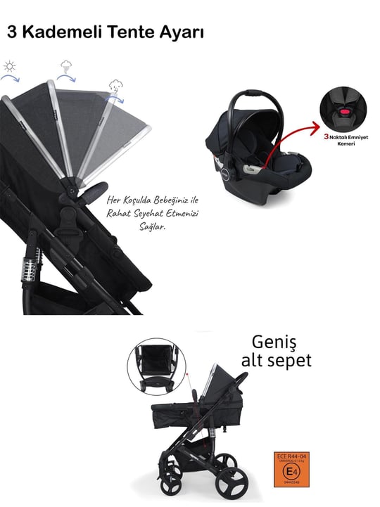 Prego Range Travel Sistem Bebek Arabası 2093 Siyah