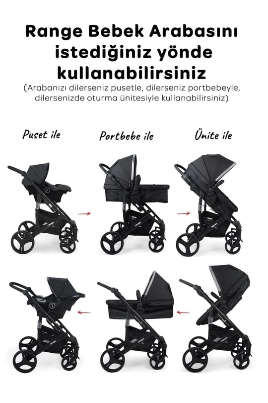 Prego Range Travel Sistem Bebek Arabası 2093 Siyah