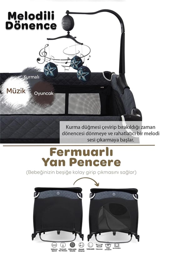 Prego San Diego Plus Oyun Parkı 70*120 Cm 8029 Füme