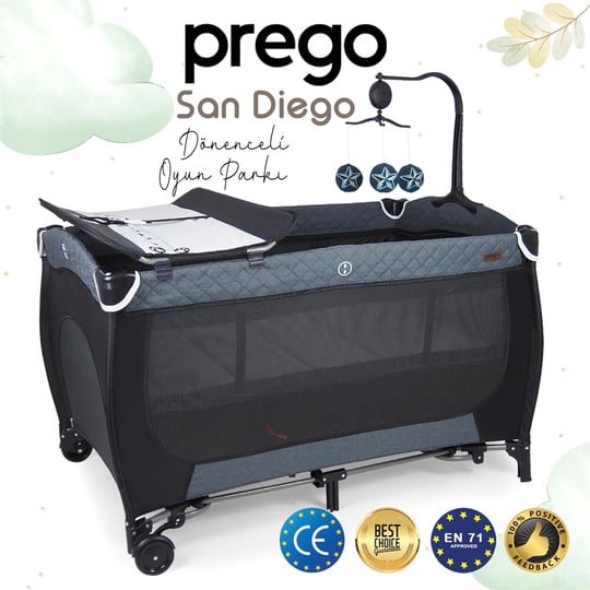 Prego San Diego Plus Oyun Parkı 70*120 Cm 8029 Füme
