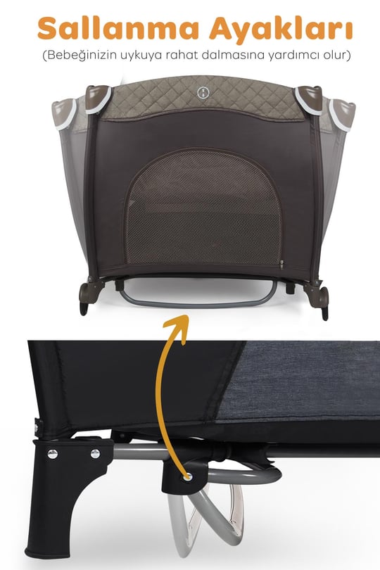 Prego San Diego Plus Oyun Parkı 70*120 Cm Bej + Yatak Hediyeli