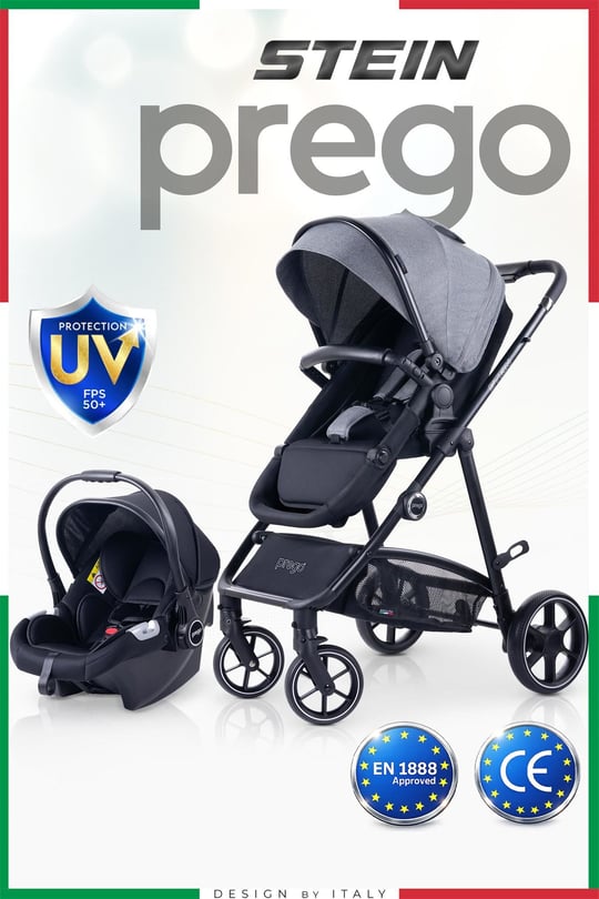 Prego Stein Portbebeli Travel Bebek Arabası Gri 2097