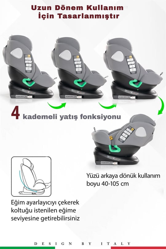 Prego Tronfix Isize Oto Koltuğu Gri Q9004