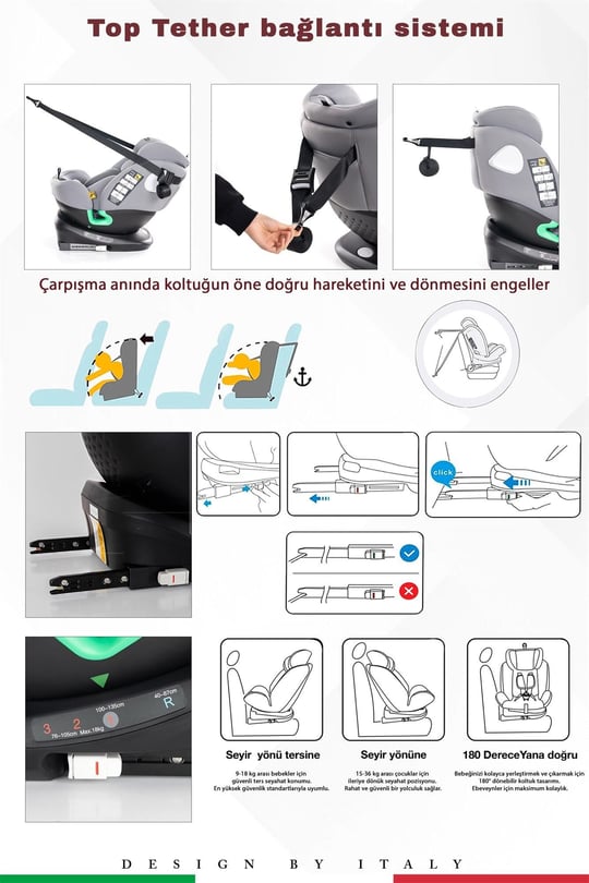 Prego Tronfix Isize Oto Koltuğu Gri Q9004