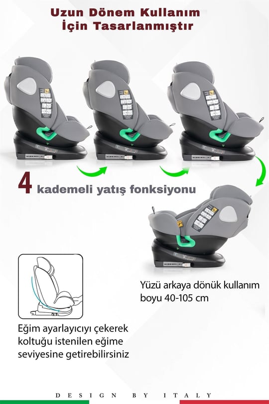 Prego Tronfix Isize Oto Koltuğu Gri Q9004