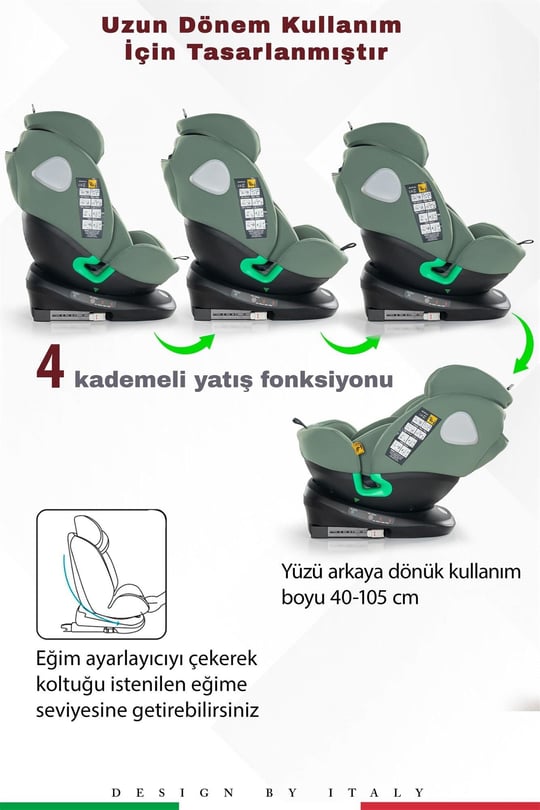 Prego Tronfix Isize Oto Koltuğu Yeşil Q9004