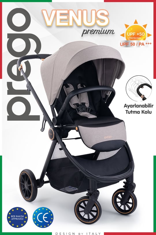 Prego Venüs Premium Çift Yönlü Bebek Arabası Bej