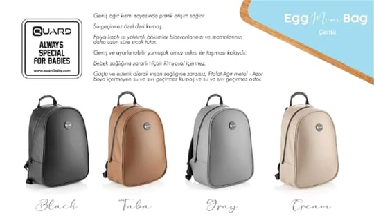 Quard EGG Bag Kapsül Sırt Çantası Taba