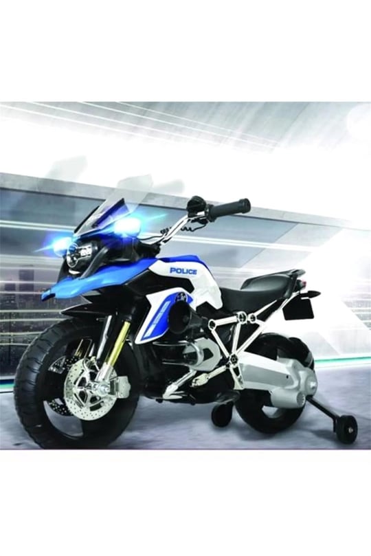 Rollplay Bmw R1200 Gs Polis Akülü Motor Mavi W348BE 