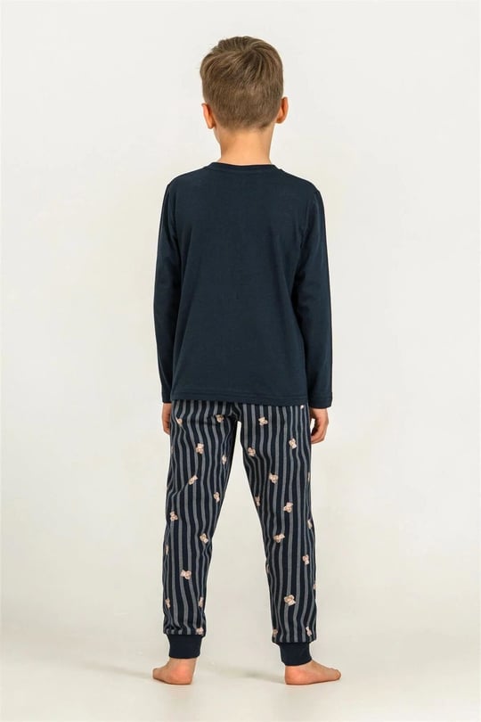 RolyPoly Erkek Çocuk Baskılı Pijama Takımı Lacivert RP3870-3