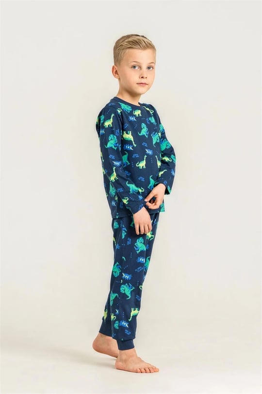 RolyPoly Erkek Çocuk Baskılı Pijama Takımı Lacivert RP3887-3