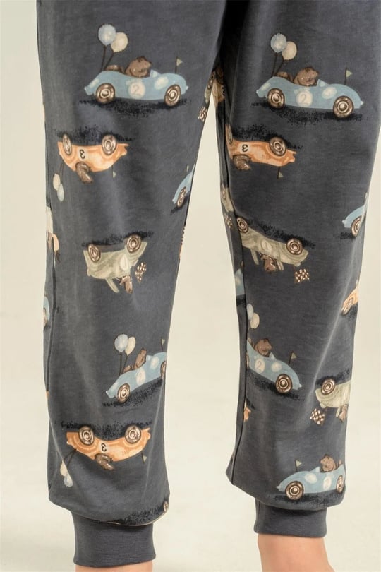 RolyPoly Erkek Çocuk Baskılı Pijama Takımı Yeşil RP3875-3