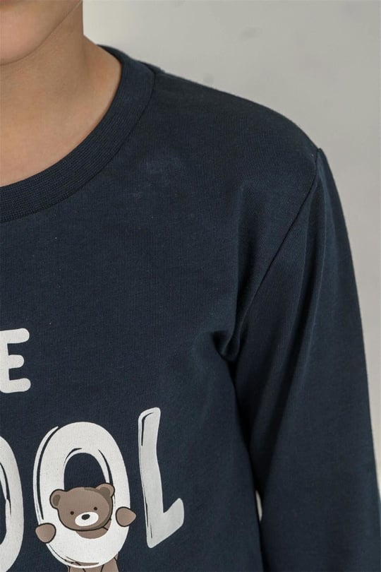 RolyPoly Erkek Çocuk Baskılı Pijama Takımı Lacivert RP3870-3