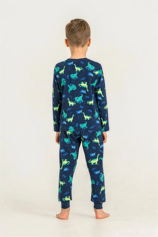 RolyPoly Erkek Çocuk Baskılı Pijama Takımı Lacivert RP3887-3