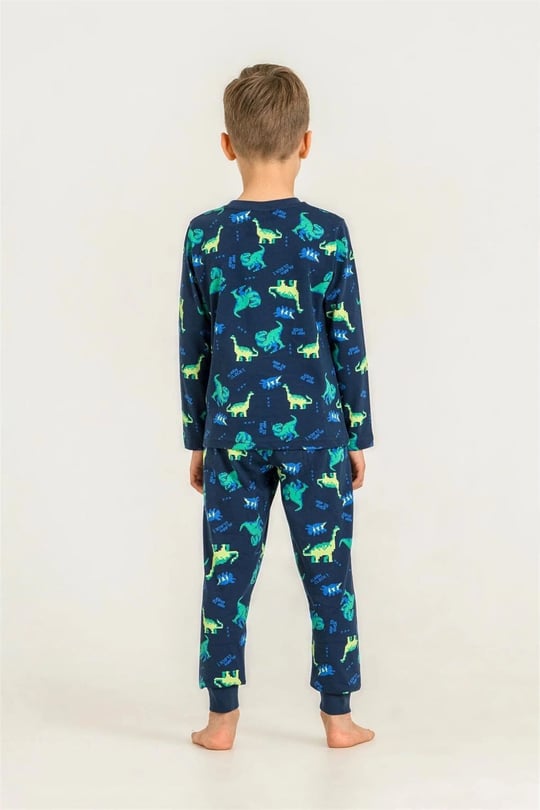 RolyPoly Erkek Çocuk Baskılı Pijama Takımı Lacivert RP3887-3