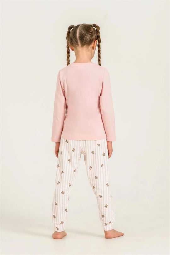 RolyPoly Kız Çocuk Baskılı Pijama Takımı Pembe RP3911-3
