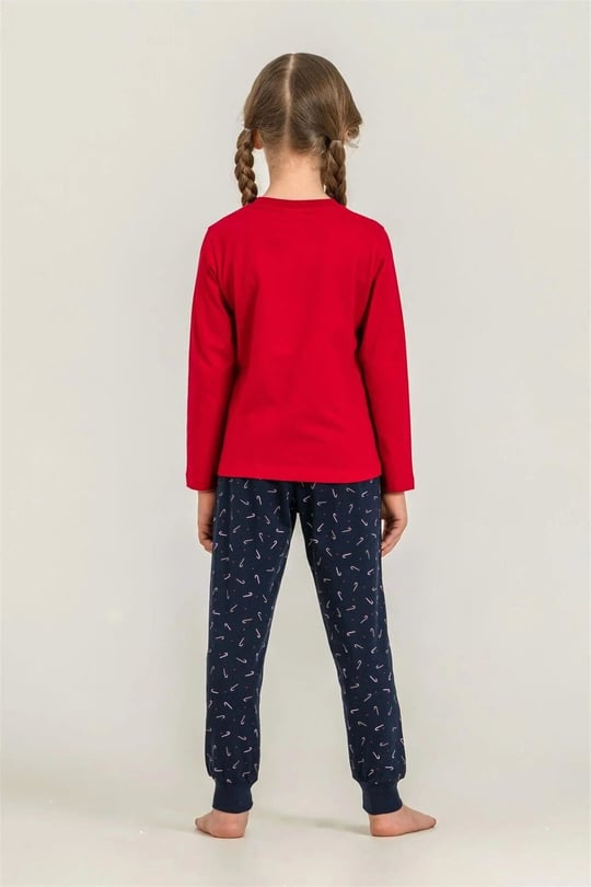RolyPoly Kız Çocuk Baskılı Pijama Takımı Kırmızı RP3934-3