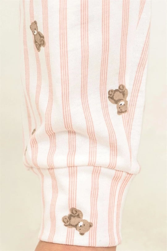 RolyPoly Kız Çocuk Baskılı Pijama Takımı Beyaz  RP3912-3