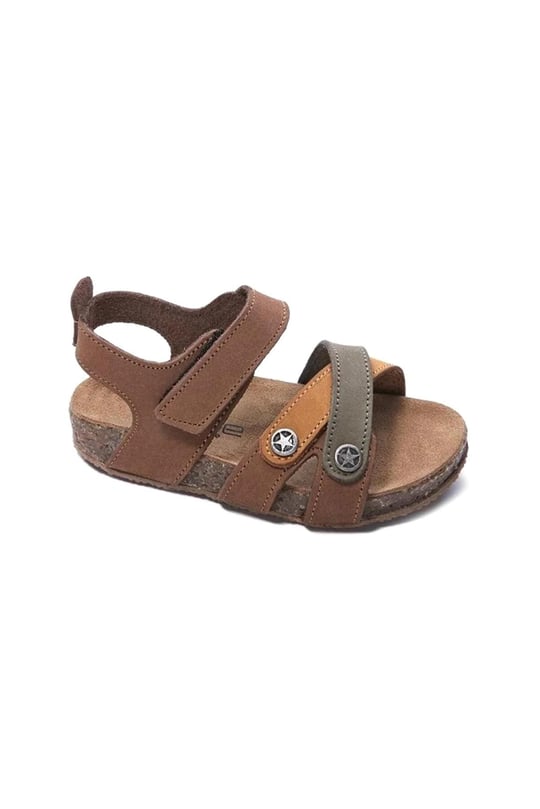 Sanbe Erkek Çocuk 510 V 2008 Deri Sandalet Tarçın 23Y0028