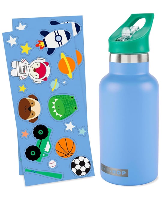 Skip Hop Spark Style Paslanmaz Çelik Stickerlı Suluk Mavi 9Q361010