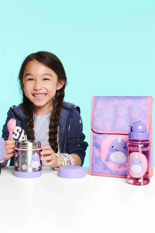 Skip Hop Zoo Beslenme Seti Narwhal Pipetli Suluk - Çerez Kabı