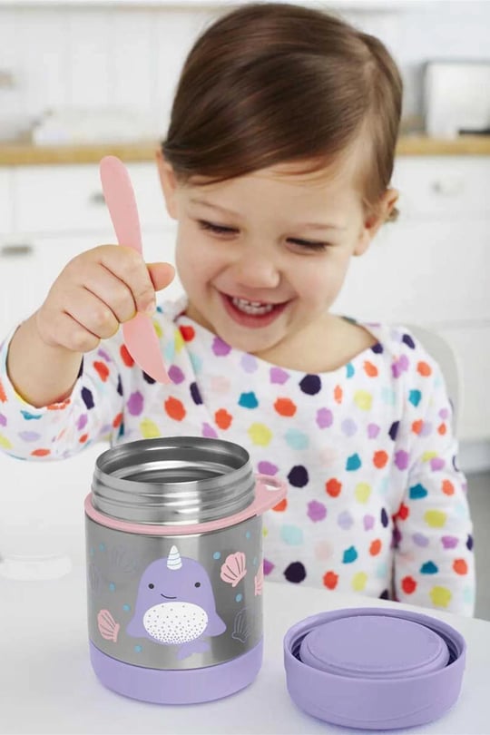 Skip Hop Zoo Beslenme Seti Narwhal Pipetli Suluk - Çerez Kabı