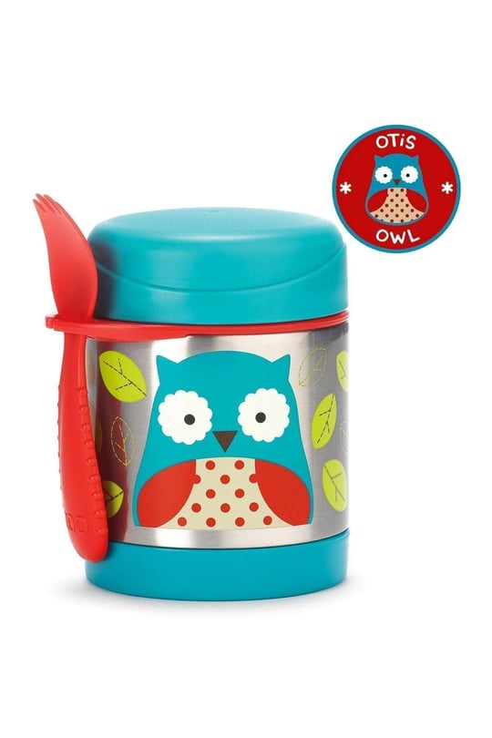 Skip Hop Zoo Paslanmaz Çelik Termos - Çerez Kabı Baykuş Set