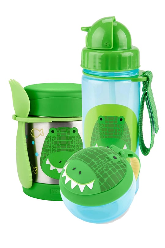 Skip Hop Zoo Pipetli Suluk Timsah - Çerez Kabı Timsah - Termos Timsah Seti