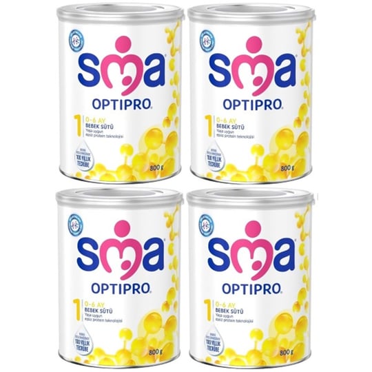 SMA Optipro 1 Probiyotik Bebek Sütü 800 gr 4 Adet