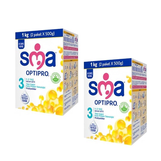 SMA Optipro 3 Probiyotik Devam Sütü 1000 gr 2 Adet