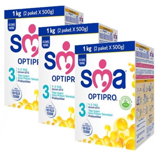SMA Optipro 3 Probiyotik Devam Sütü 1000 gr 3 Adet