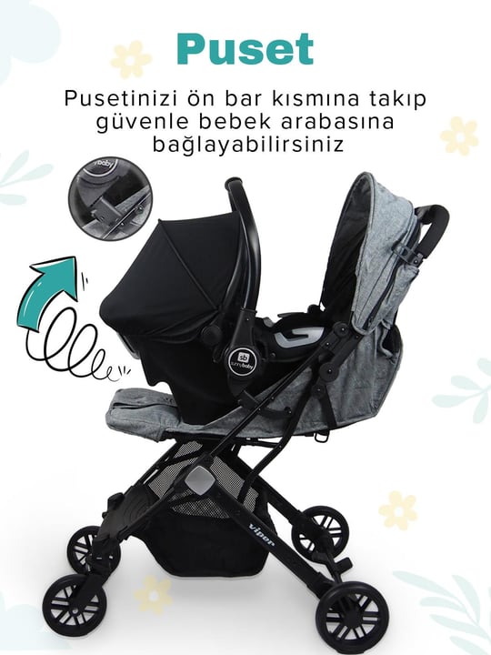 Sunny Baby Viper Kabin Boy Travel Sistem Bebek  Arabası Bej 9004