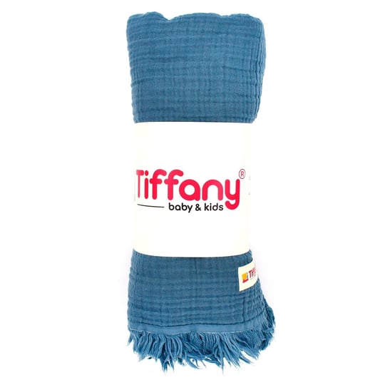 Tiffany Baby 4 Kat Müslin Bebek Battaniyesi 120*120 İndigo 80080