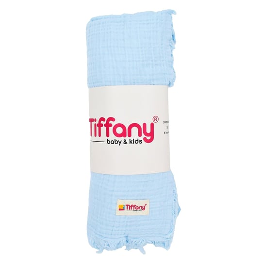 Tiffany Baby 4 Kat Müslin Bebek Battaniyesi 120*120 Mavi 80080
