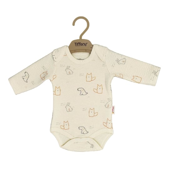 Tiffany Baby Bebek Cats And Dog Theme Uzun Kol Badi Ekru INT 24 20011