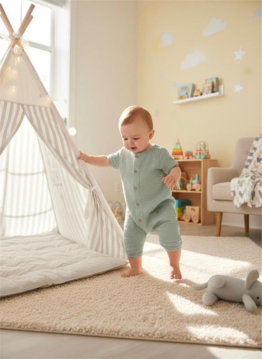 Tiffany Baby Bebek Green Theme Müslin Tulum Yeşil 65091