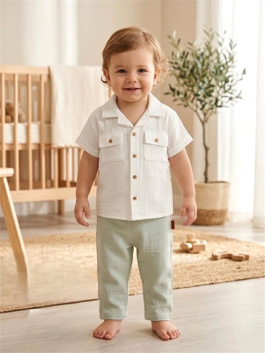 Tiffany Baby Bebek Linen Breeze Theme Pantolon Yeşil 52031