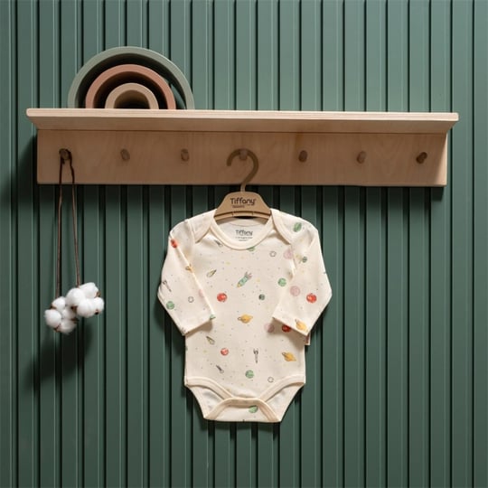 Tiffany Baby Bebek Organik Space Theme Uzun Kol Badi Ekru 44011