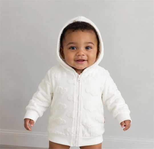 Tiffany Baby Bebek Puffy Cloudy Theme Kapüşonlu Ceket Krem 30027
