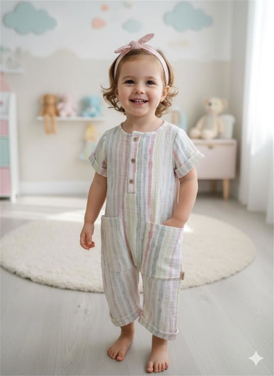 Tiffany Baby Bebek Rainbow Theme Müslin Tulum 62091