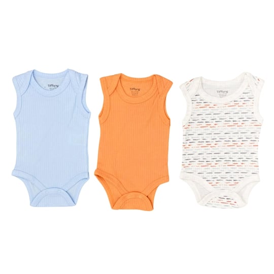 Tiffany Baby Bebek Striped Theme 3'lü Yarım Kol Badi Set Renkli 53008